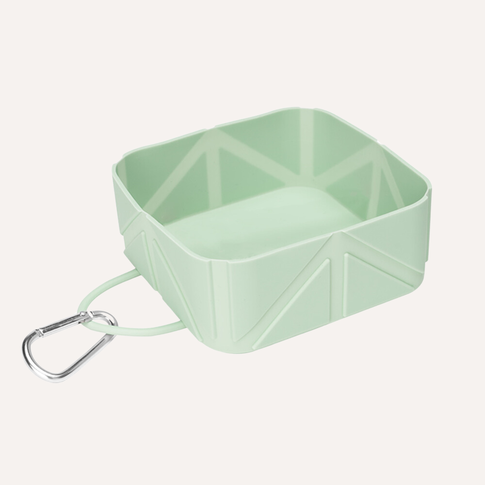 Foldable-Pocket-Size-Pet-Food-and-Water-Bowl-green 1