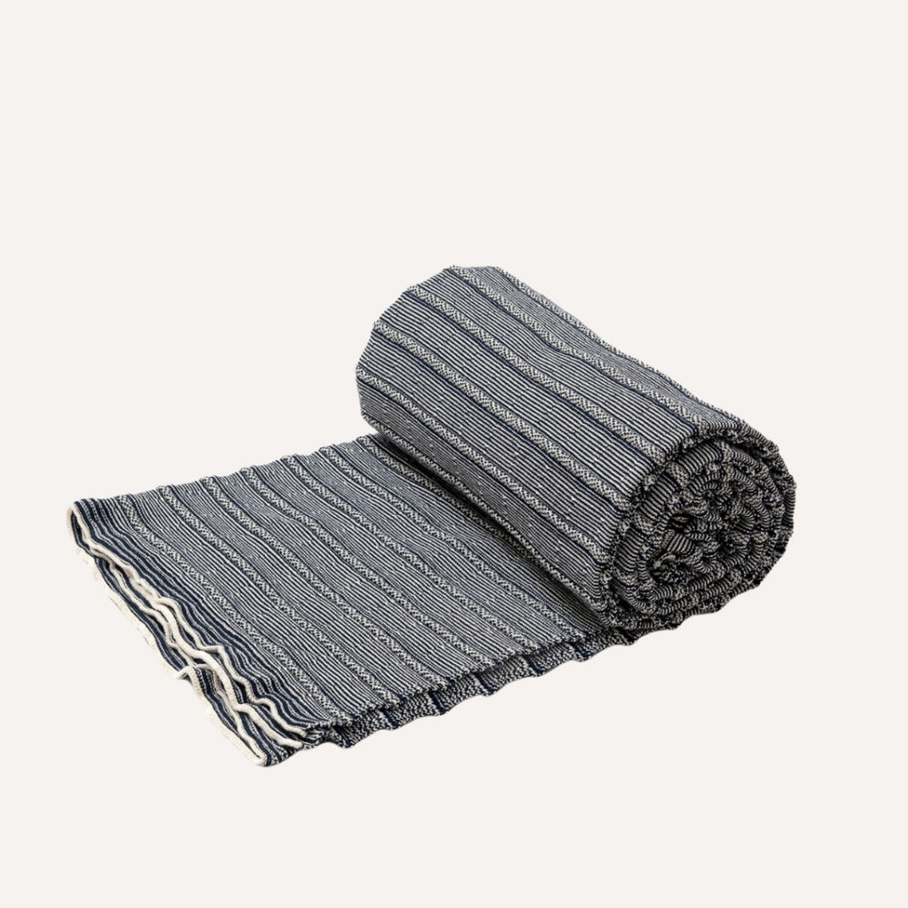 bläanks-Sustainable-Rolled-Texture-Throw-Blanket-Marine-Blue-Greggio-3